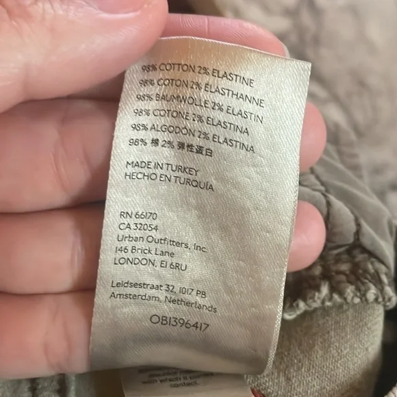 BDG Urban Outfitters High Rise Beige A Wide Leg Jeans Size 24/XS - Picture 8 of 8